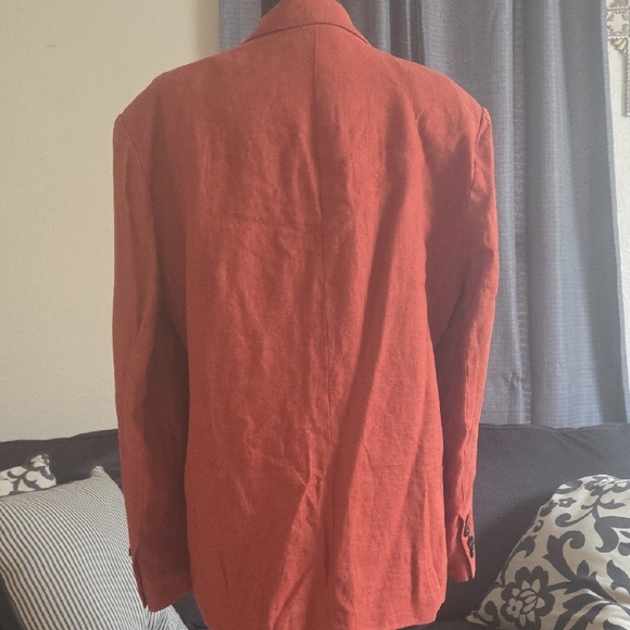 Farm Rio Linen Rust Blazer - Picture 3 of 6